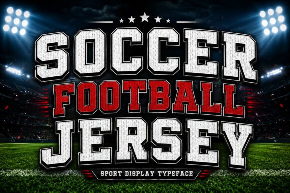Soccer Football Jersey: Capturing Athletic Energy in Typography