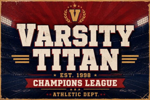 Varsity Titan: Ignite Energetic Competition in Your Designs