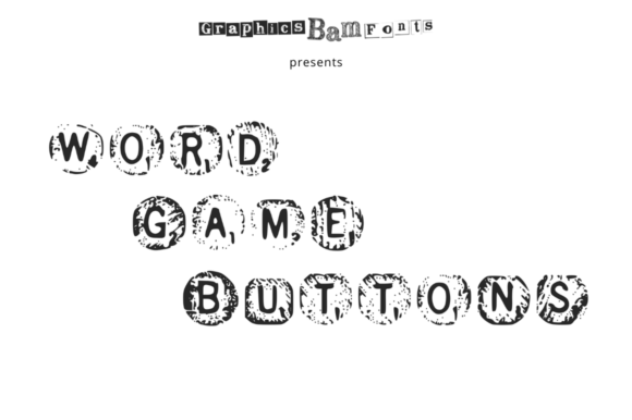 Word Game Buttons: A Vintage Display Typeface with Modern Versatility
